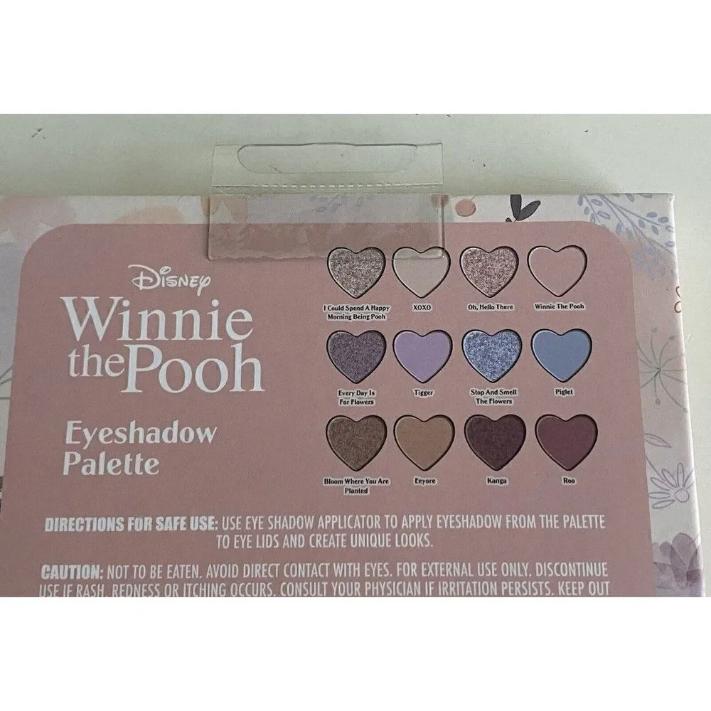 Disney Winnie The Pooh Heart Shaped‎ Eyeshadow Palette With Mirror 12 Colors NEW